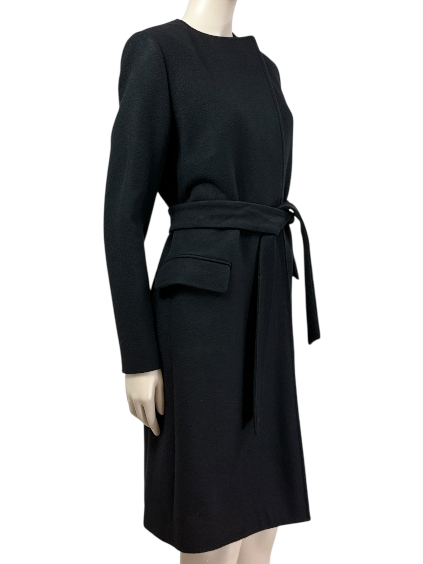 Saint Laurent Hedi Slimane Fall 2013 black cashmere coat