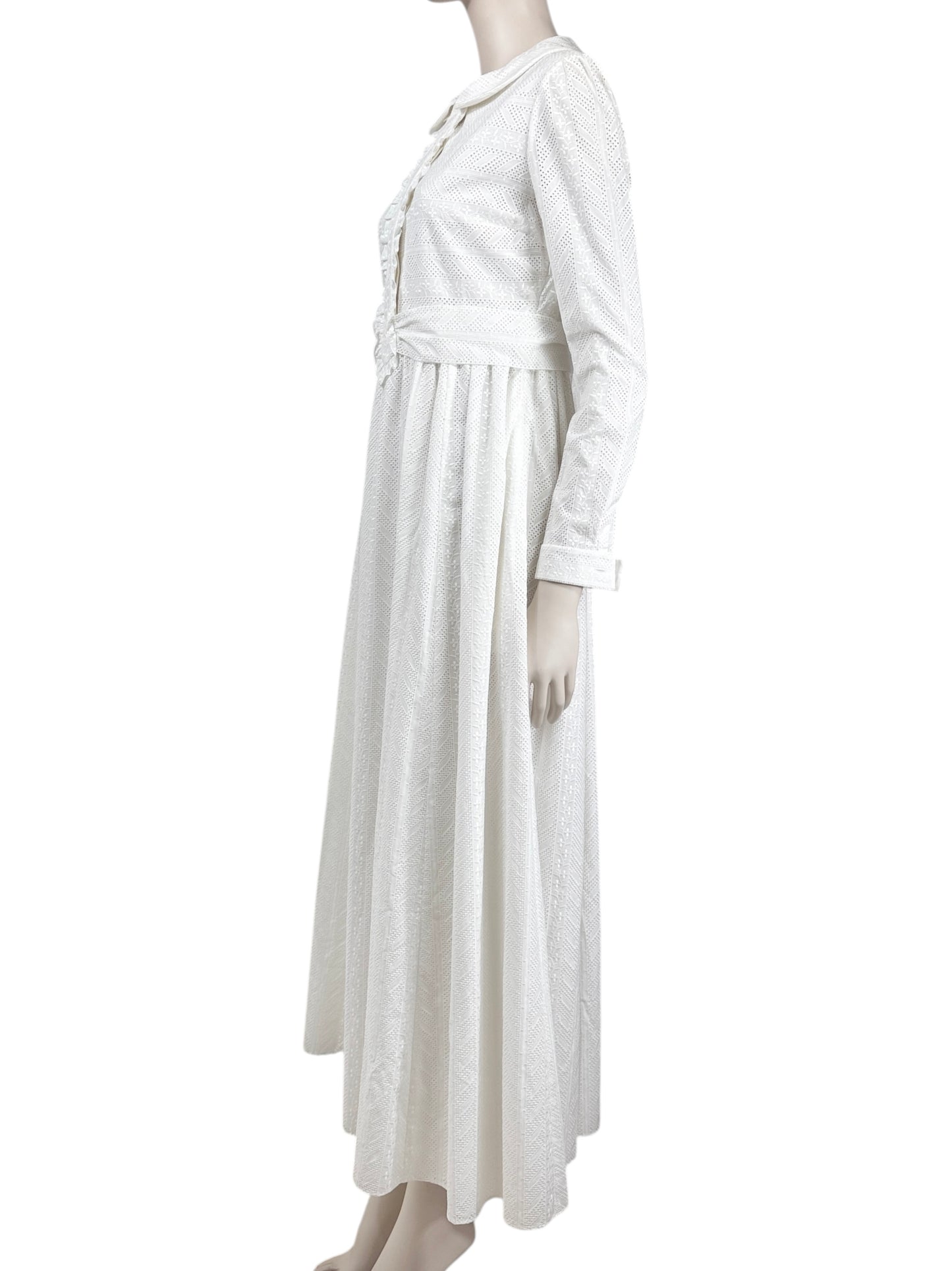 Saint Laurent Hedi Slimane Resort 2015 white broderie anglaise dress