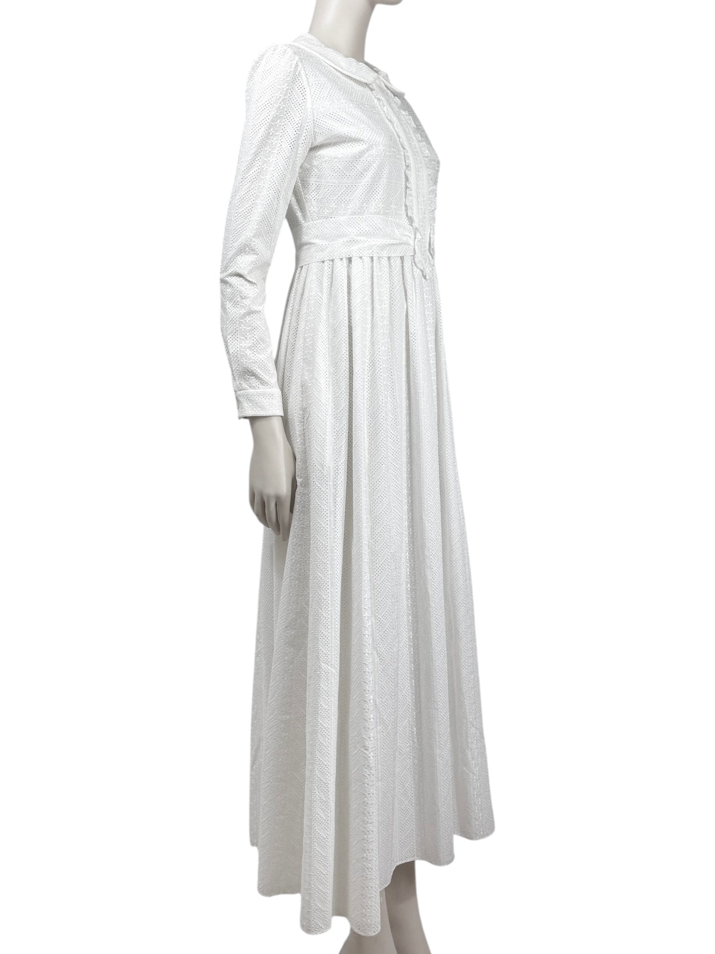 Saint Laurent Hedi Slimane Resort 2015 white broderie anglaise dress
