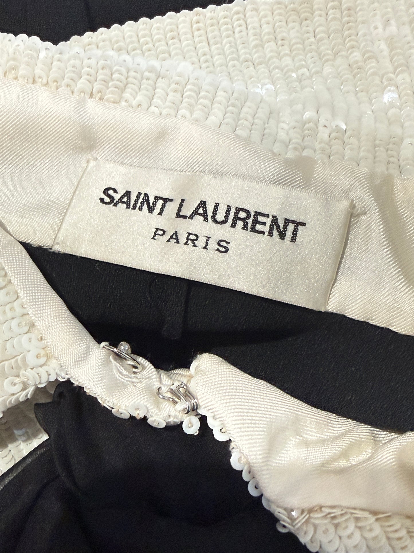 Saint Laurent Hedi Slimane Spring 2013 Look 13 Smoking train dress
