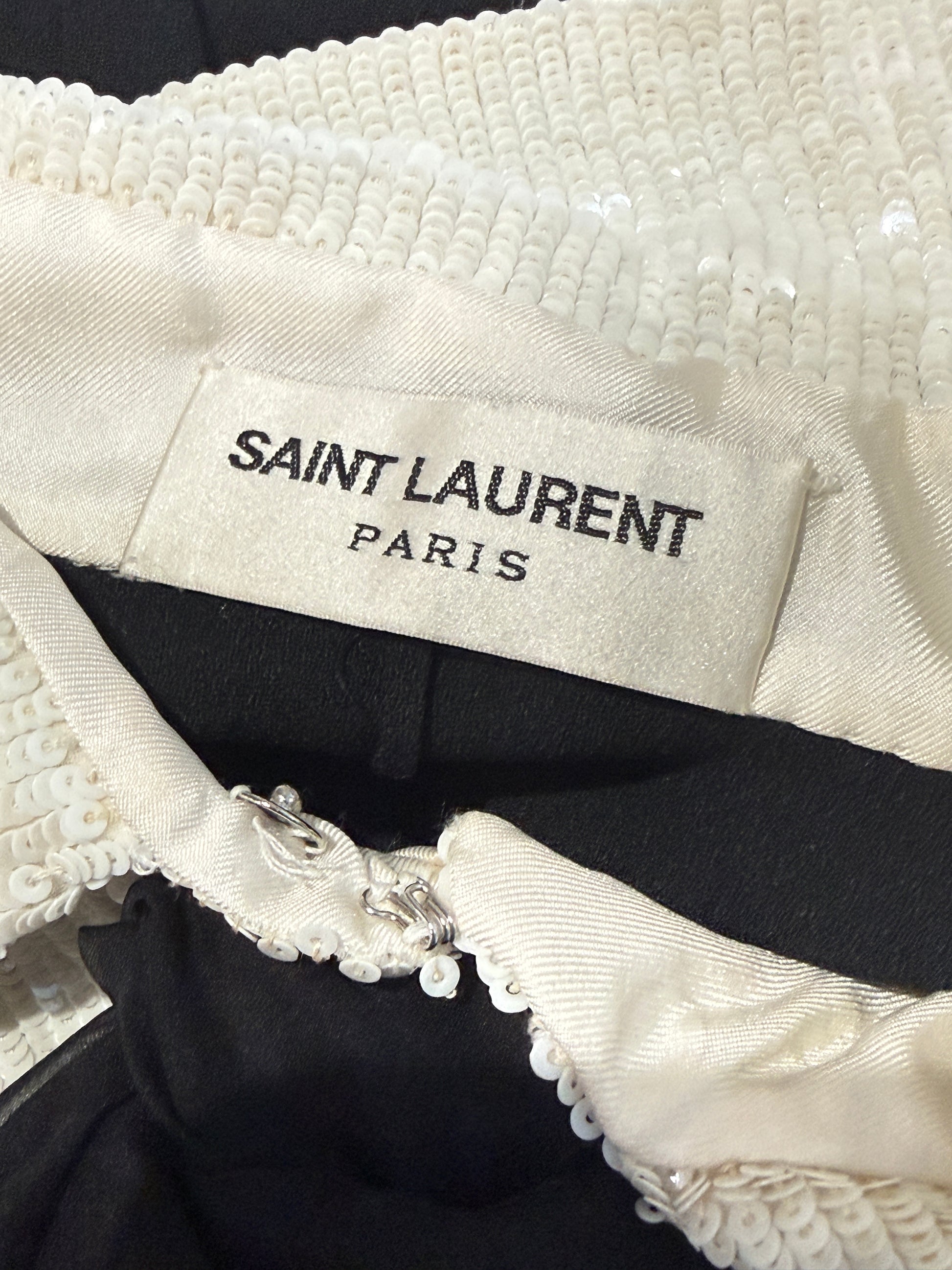 Saint Laurent Hedi Slimane Spring 2013 Look 13 Smoking train dress