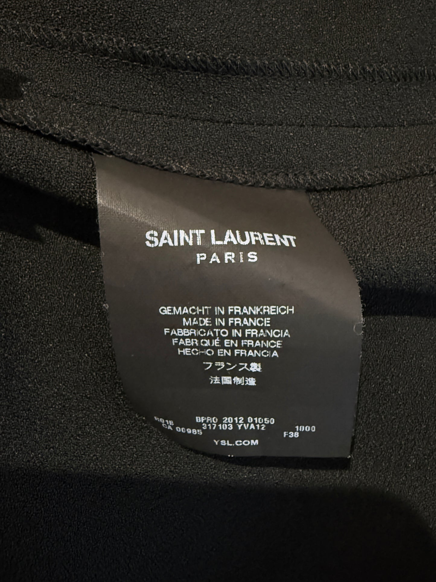 Saint Laurent Hedi Slimane Spring 2013 Look 13 Smoking train dress