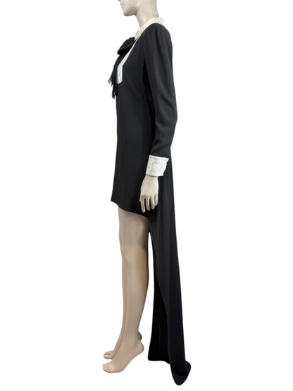 Saint Laurent Hedi Slimane Spring 2013 Look 13 Smoking train dress