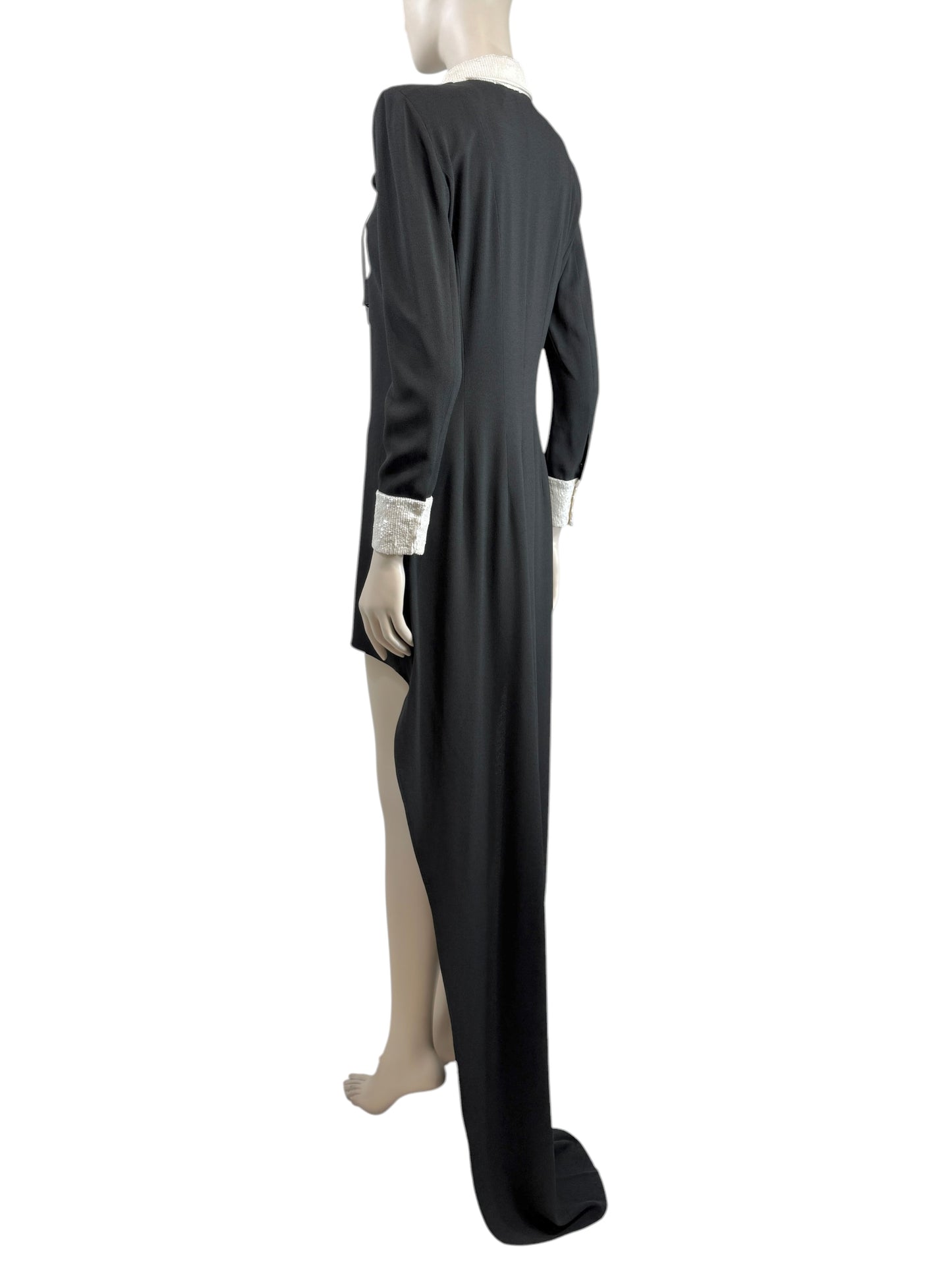 Saint Laurent Hedi Slimane Spring 2013 Look 13 Smoking train dress