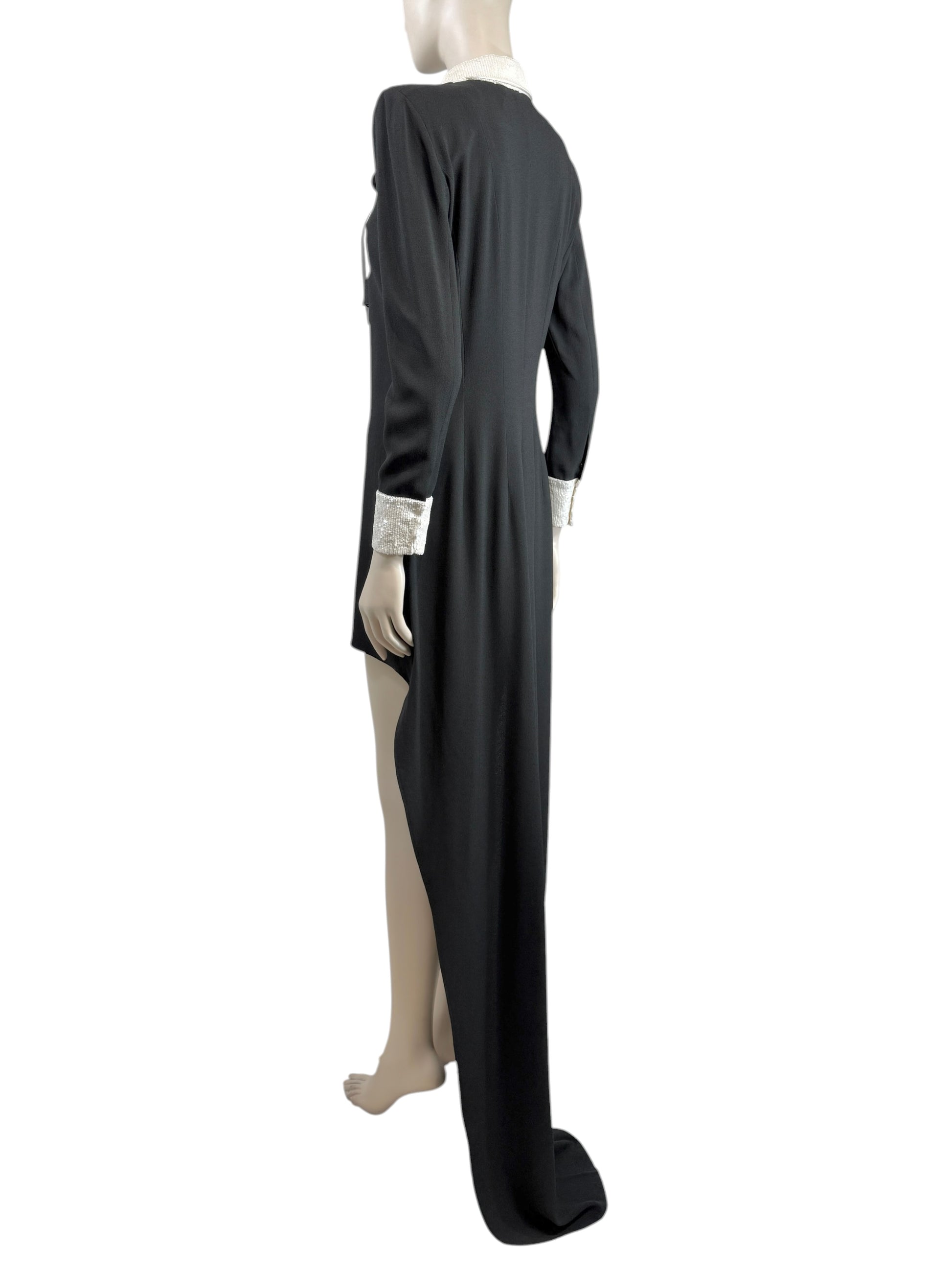 Saint Laurent Hedi Slimane Spring 2013 Look 13 Smoking train dress