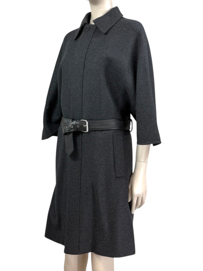 Saint Laurent X Hedi Slimane Automne/Hiver 2015-2016 grey wool coat