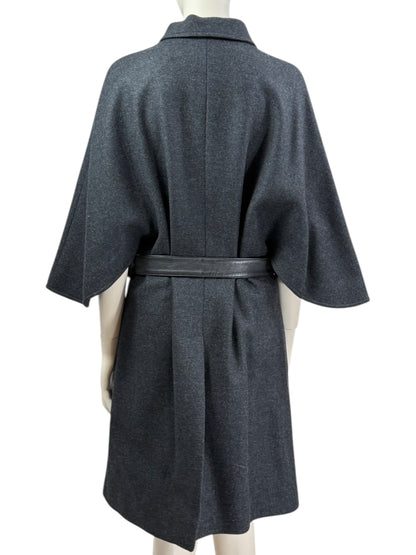 Saint Laurent X Hedi Slimane Automne/Hiver 2015-2016 grey wool coat