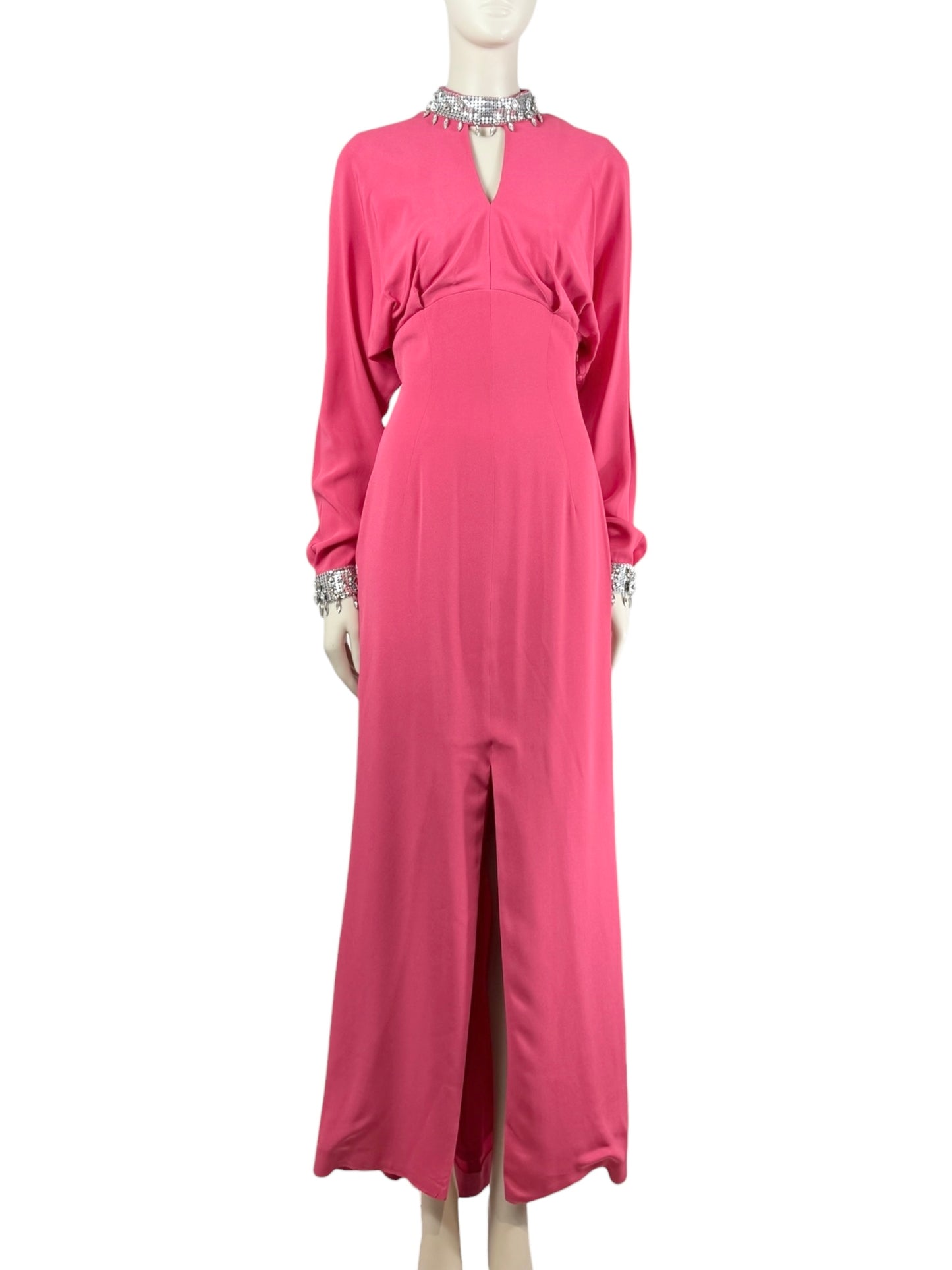 Thierry Mugler Fall 2001 Pink dress crystal