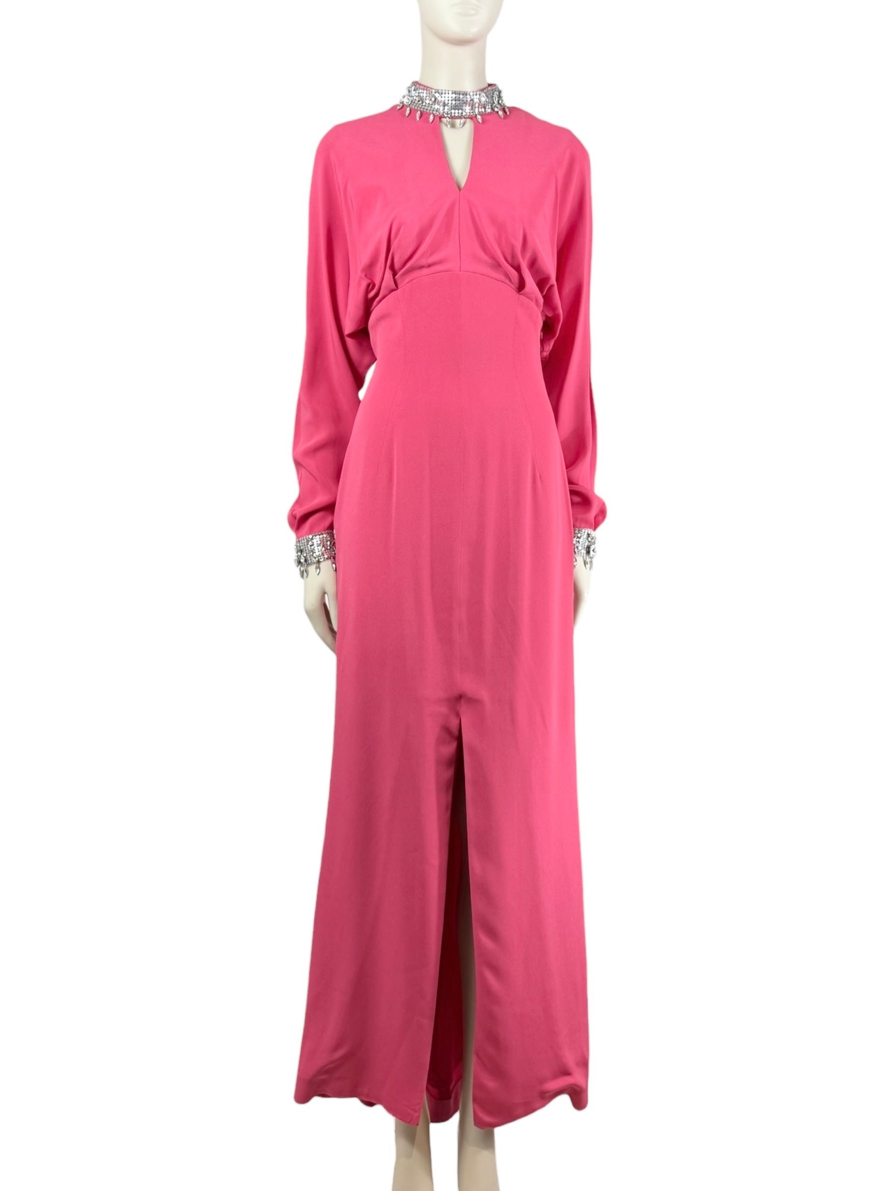Thierry Mugler Fall 2001 Pink dress crystal