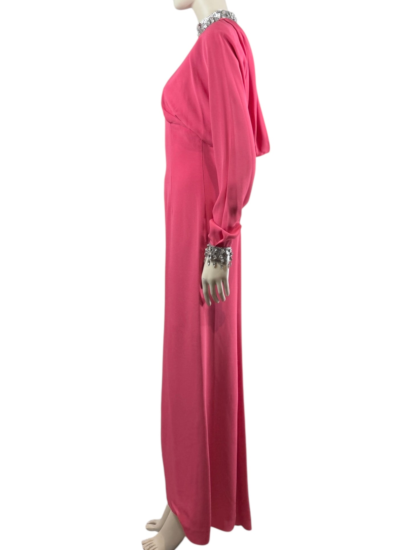 Thierry Mugler Fall 2001 Pink dress crystal