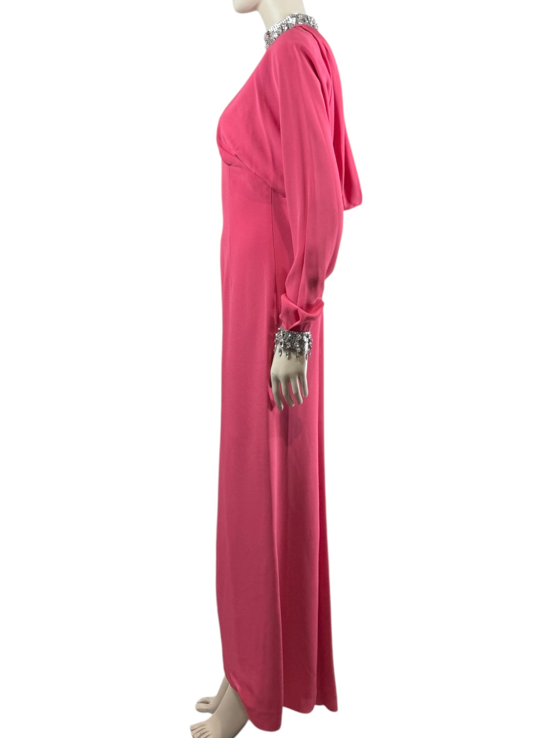 Thierry Mugler Fall 2001 Pink dress crystal