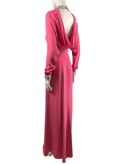 Thierry Mugler Fall 2001 Pink dress crystal
