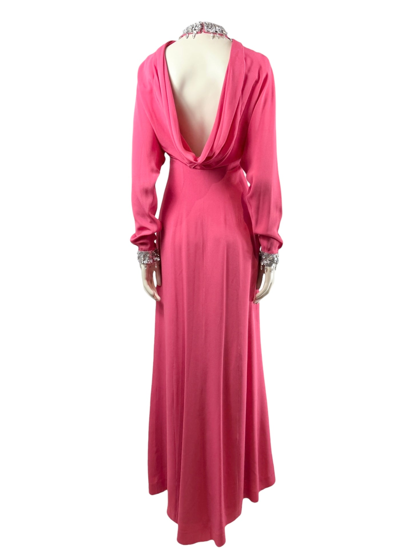 Thierry Mugler Fall 2001 Pink dress crystal