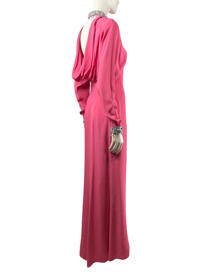 Thierry Mugler Fall 2001 Pink dress crystal