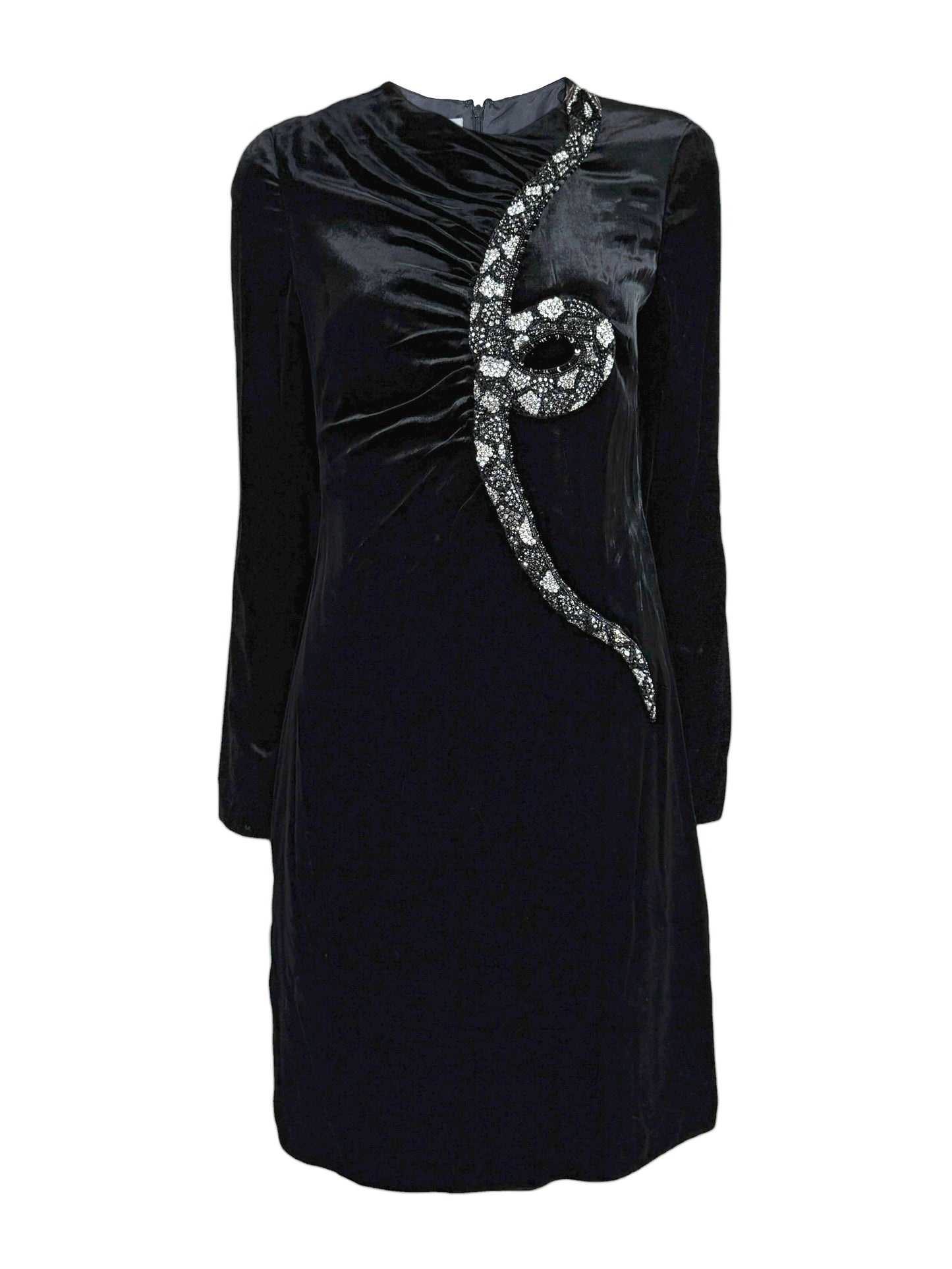 Valentino 1971 Pierpaolo Piccioli Prefall 2018 Velvet snake crystal dress