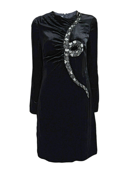 Valentino 1971 Pierpaolo Piccioli Prefall 2018 Velvet snake crystal dress