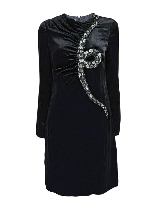 Valentino 1971 Pierpaolo Piccioli Prefall 2018 Velvet snake crystal dress