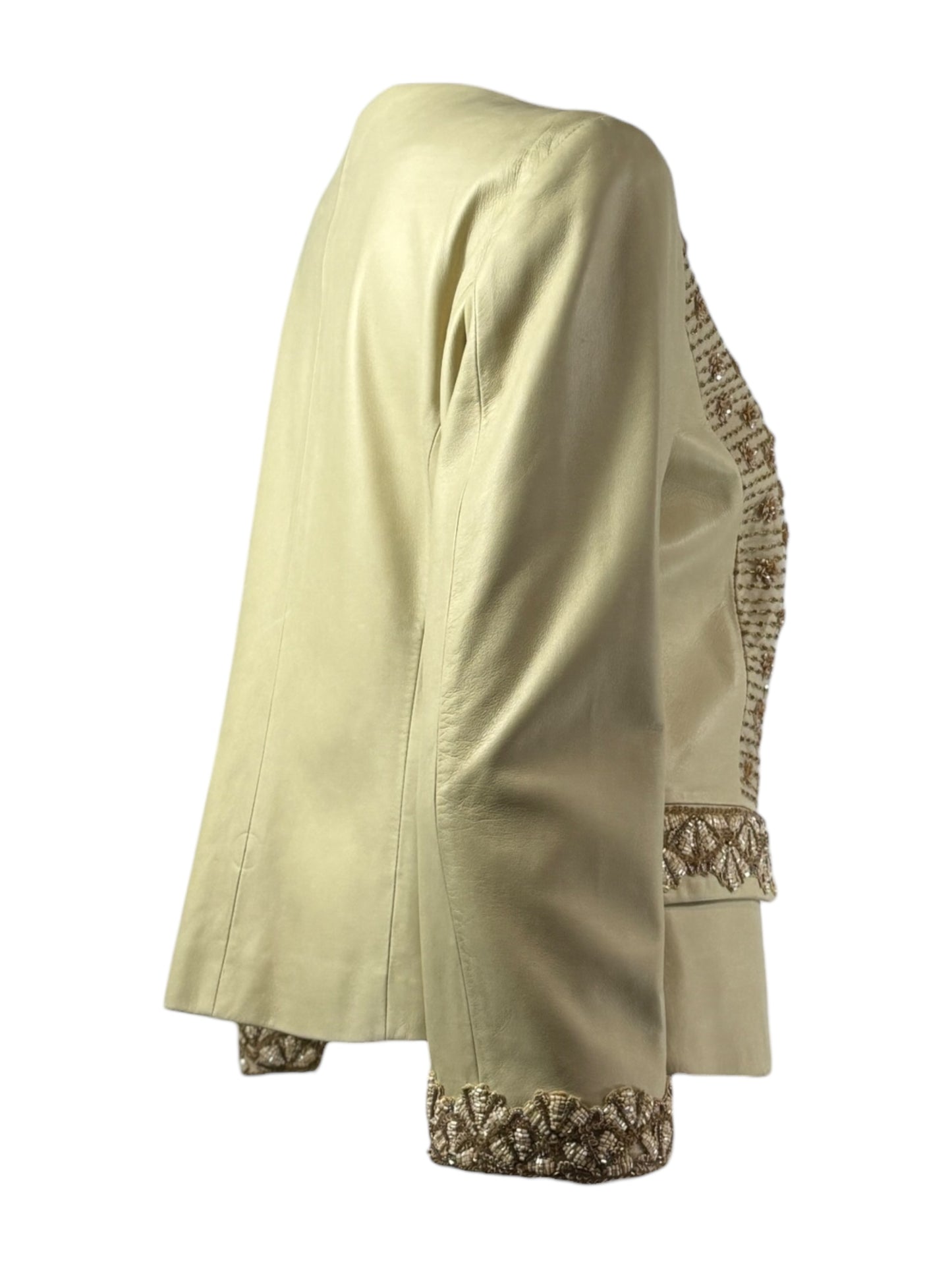 Valentino 2002 embroidered leather jacket