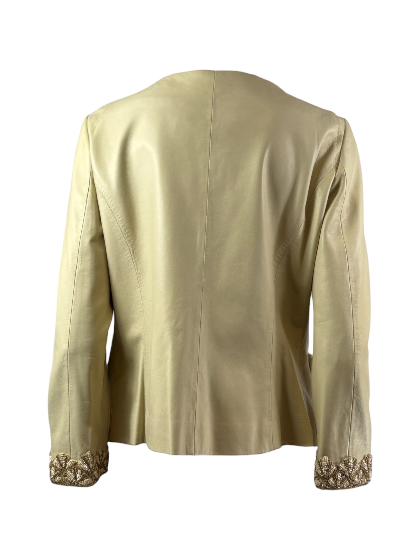 Valentino 2002 embroidered leather jacket