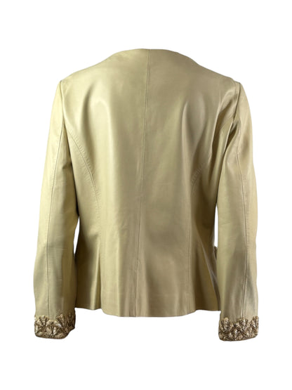 Valentino 2002 embroidered leather jacket