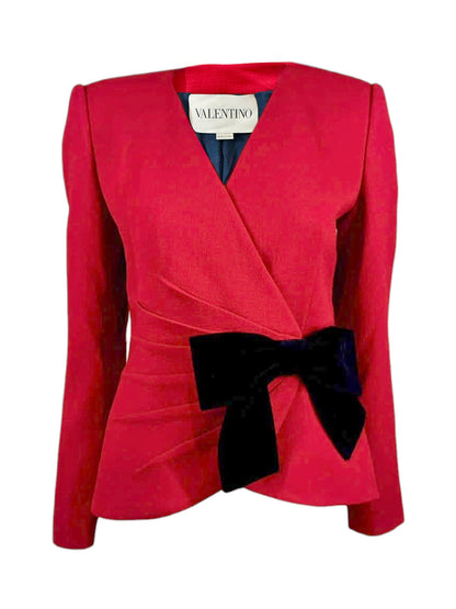 Valentino Alessandro Michele Fall 2025 Look 76 Red jack black velvet bow