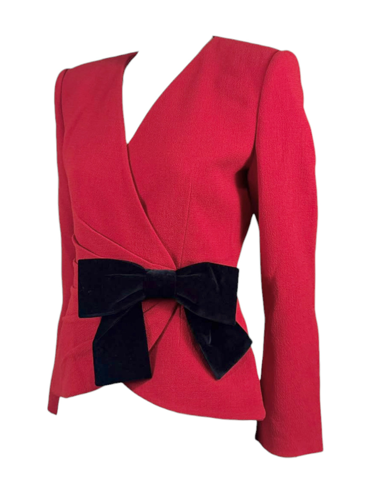 Valentino Alessandro Michele Fall 2025 Look 76 Red jack black velvet bow