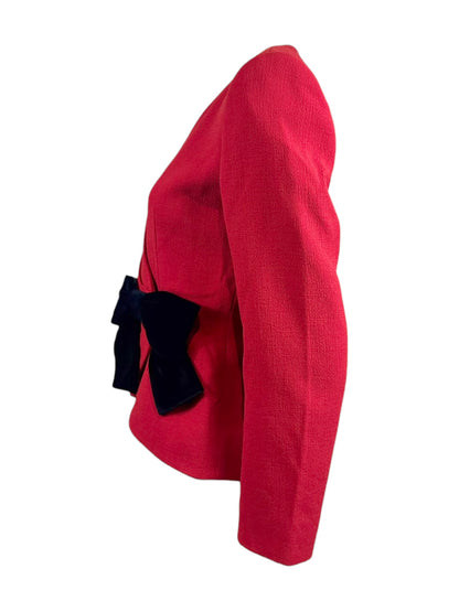 Valentino Alessandro Michele Fall 2025 Look 76 Red jack black velvet bow