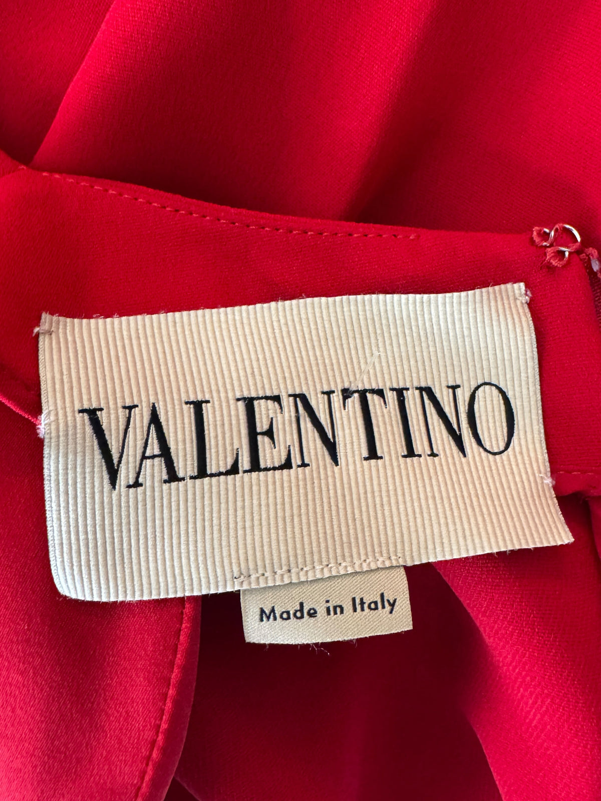 Valentino Alessandro Michele Fall 2025 Red dress with black bow