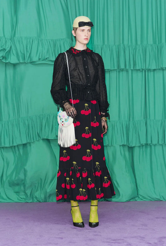 Valentino Alessandro Michele Prefall 2025 Look 2  Le Chat de la Maison embellished beaded bag