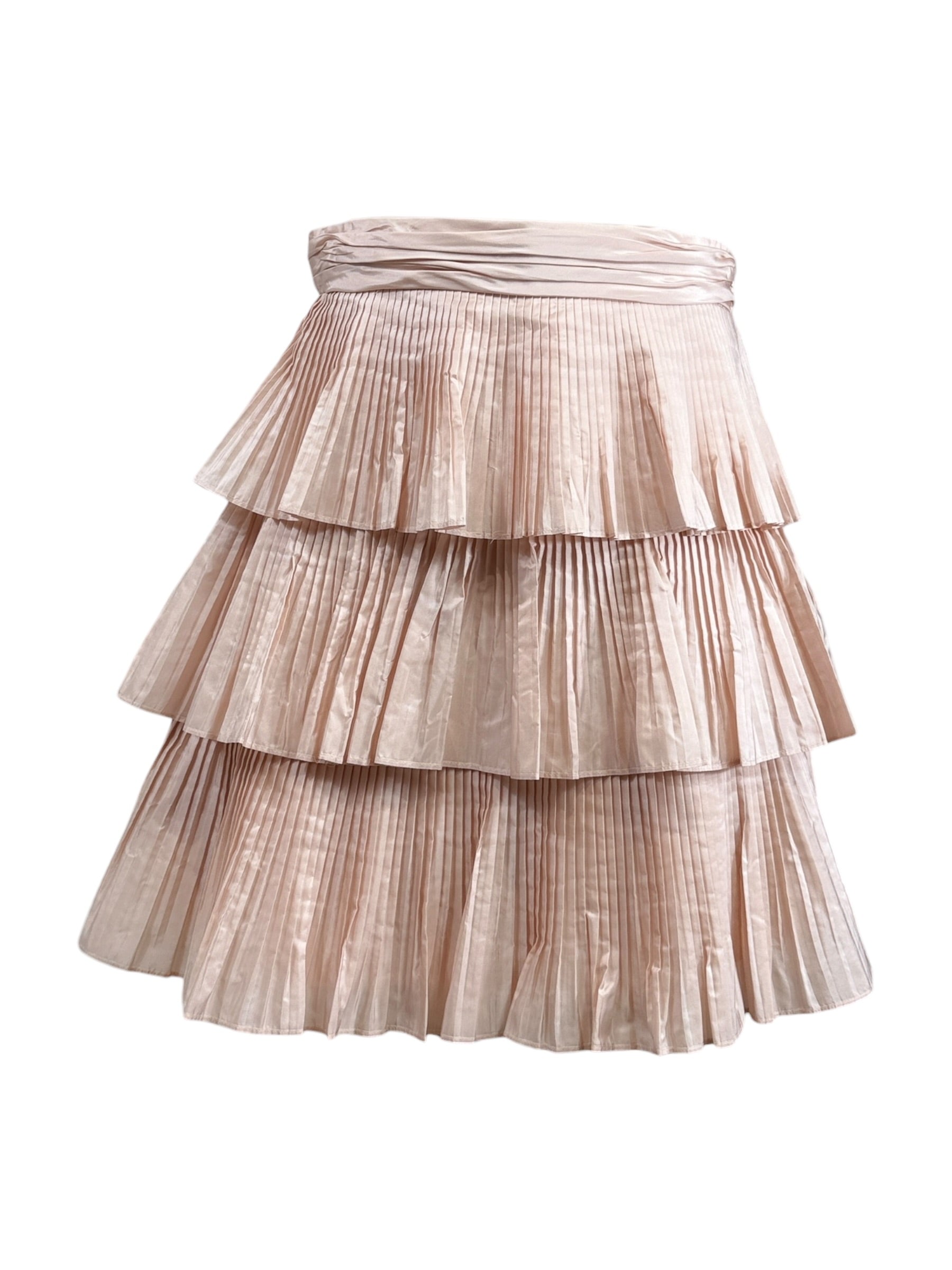 Valentino Alessandro Michele Prefall 2025 ruffle silk pink skirt