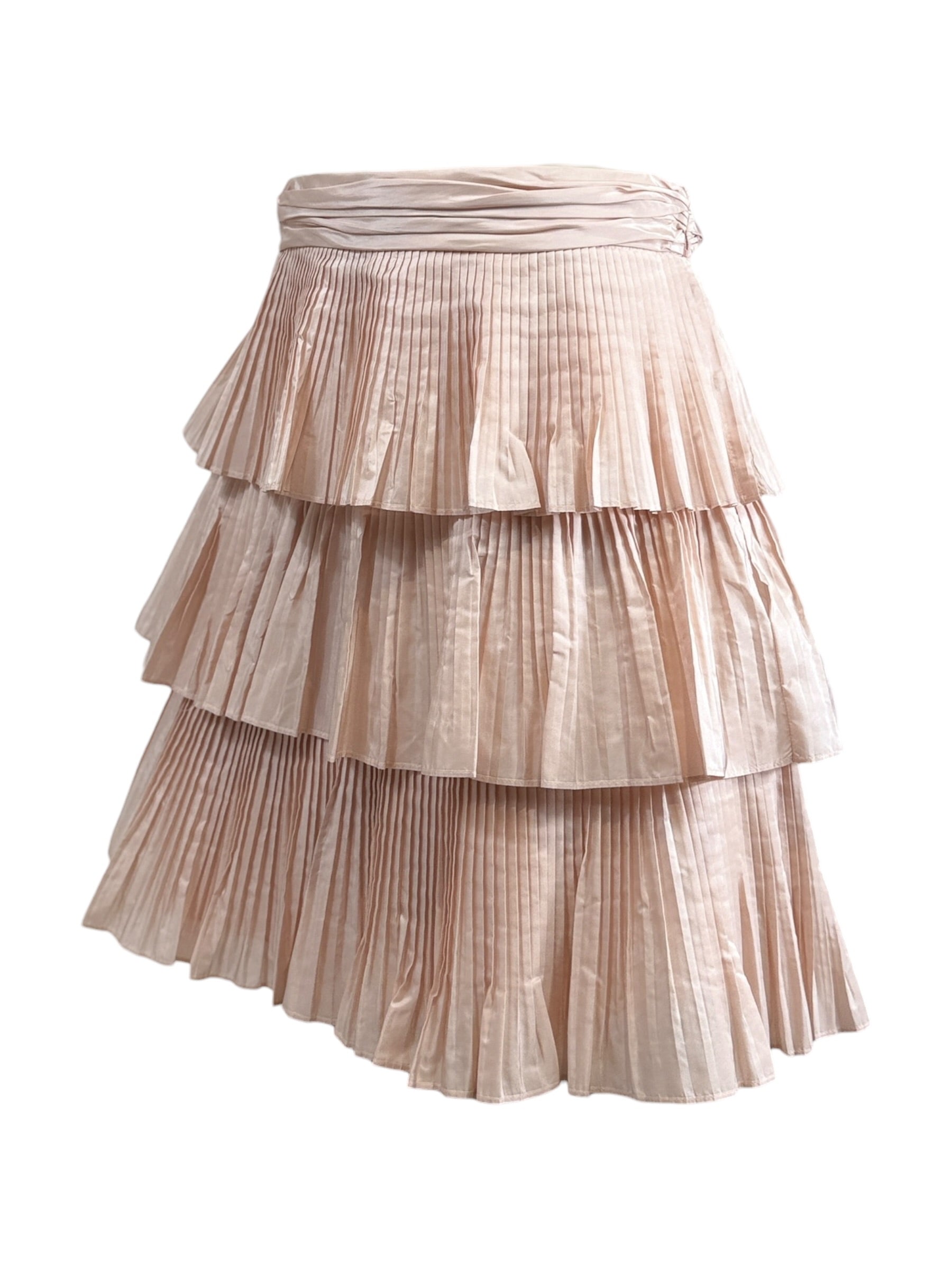 Valentino Alessandro Michele Prefall 2025 ruffle silk pink skirt