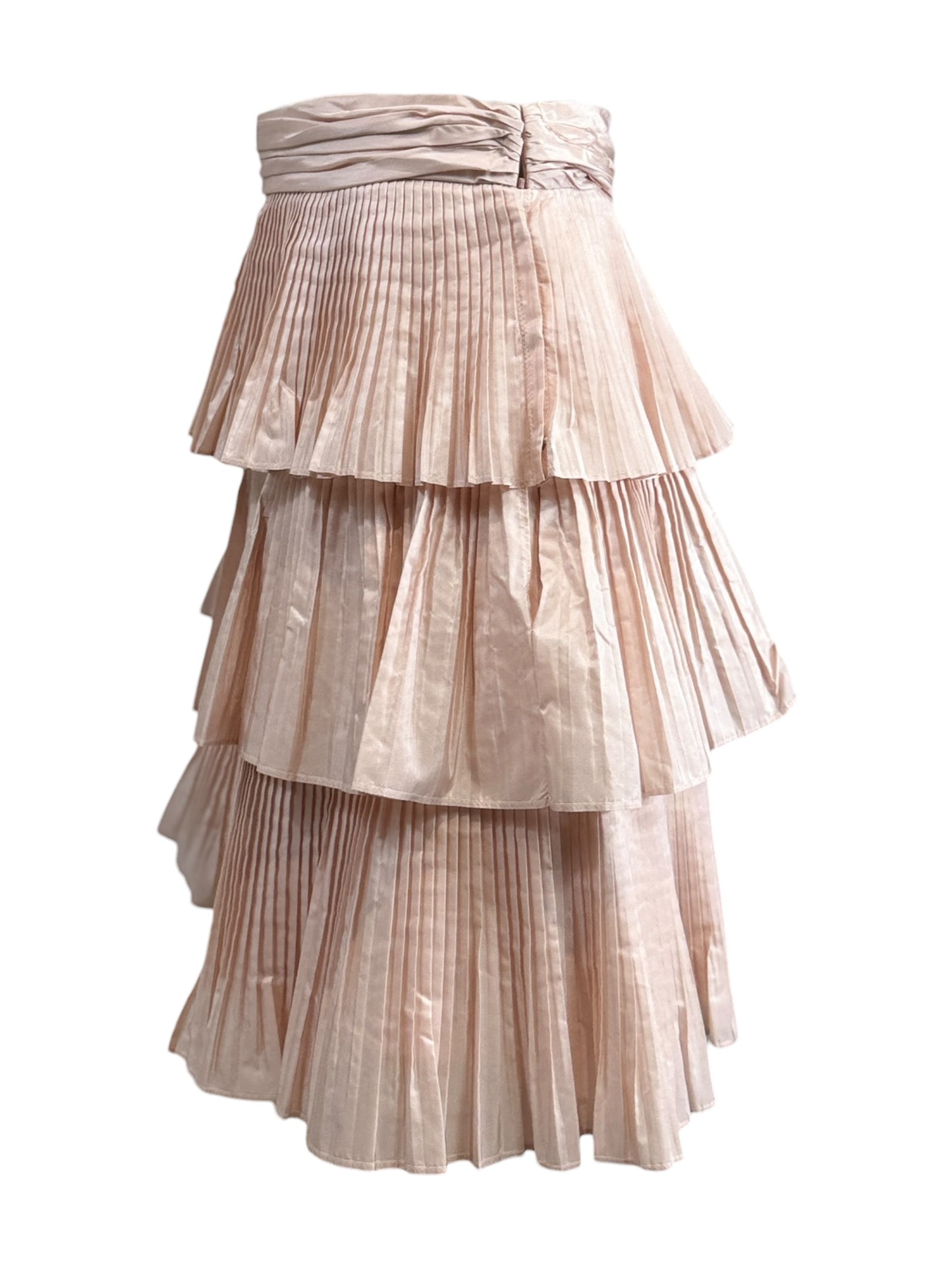 Valentino Alessandro Michele Prefall 2025 ruffle silk pink skirt