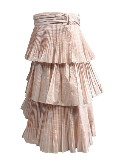 Valentino Alessandro Michele Prefall 2025 ruffle silk pink skirt