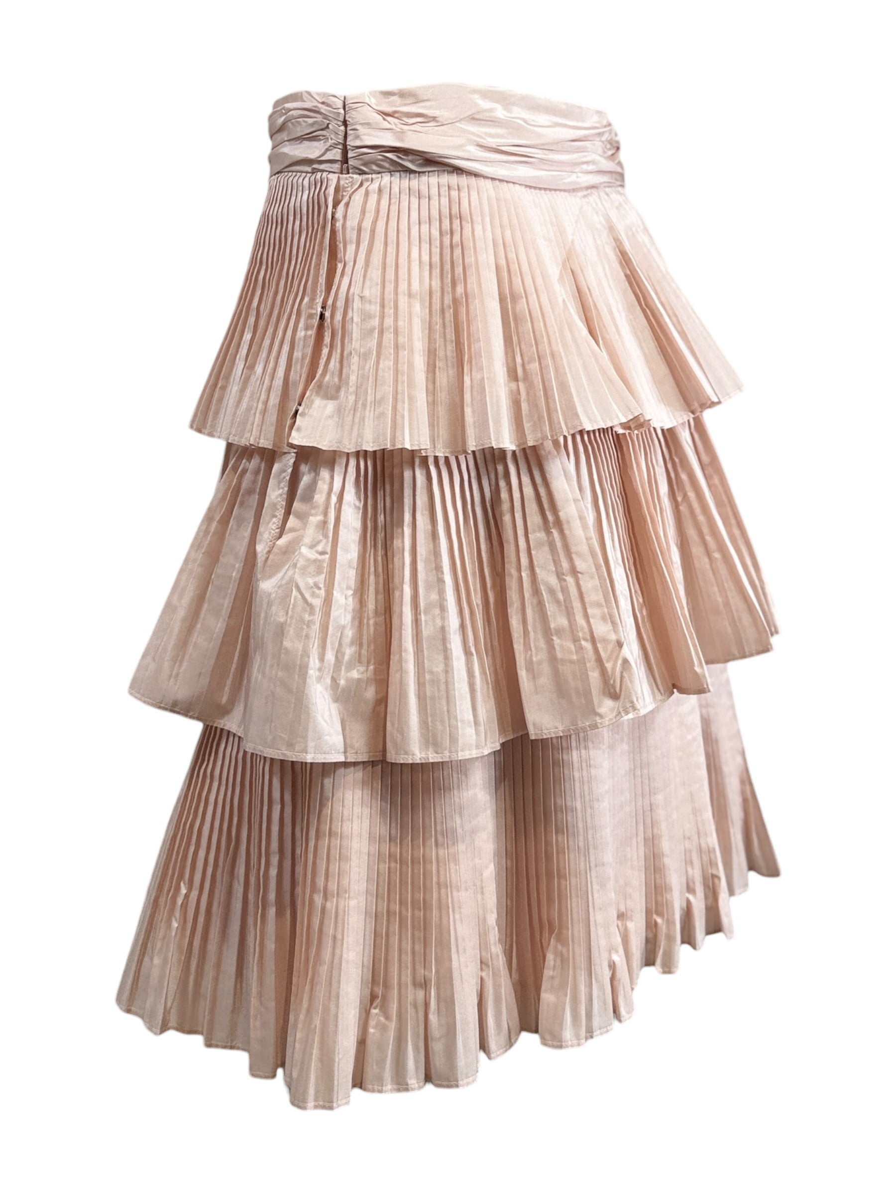 Valentino Alessandro Michele Prefall 2025 ruffle silk pink skirt