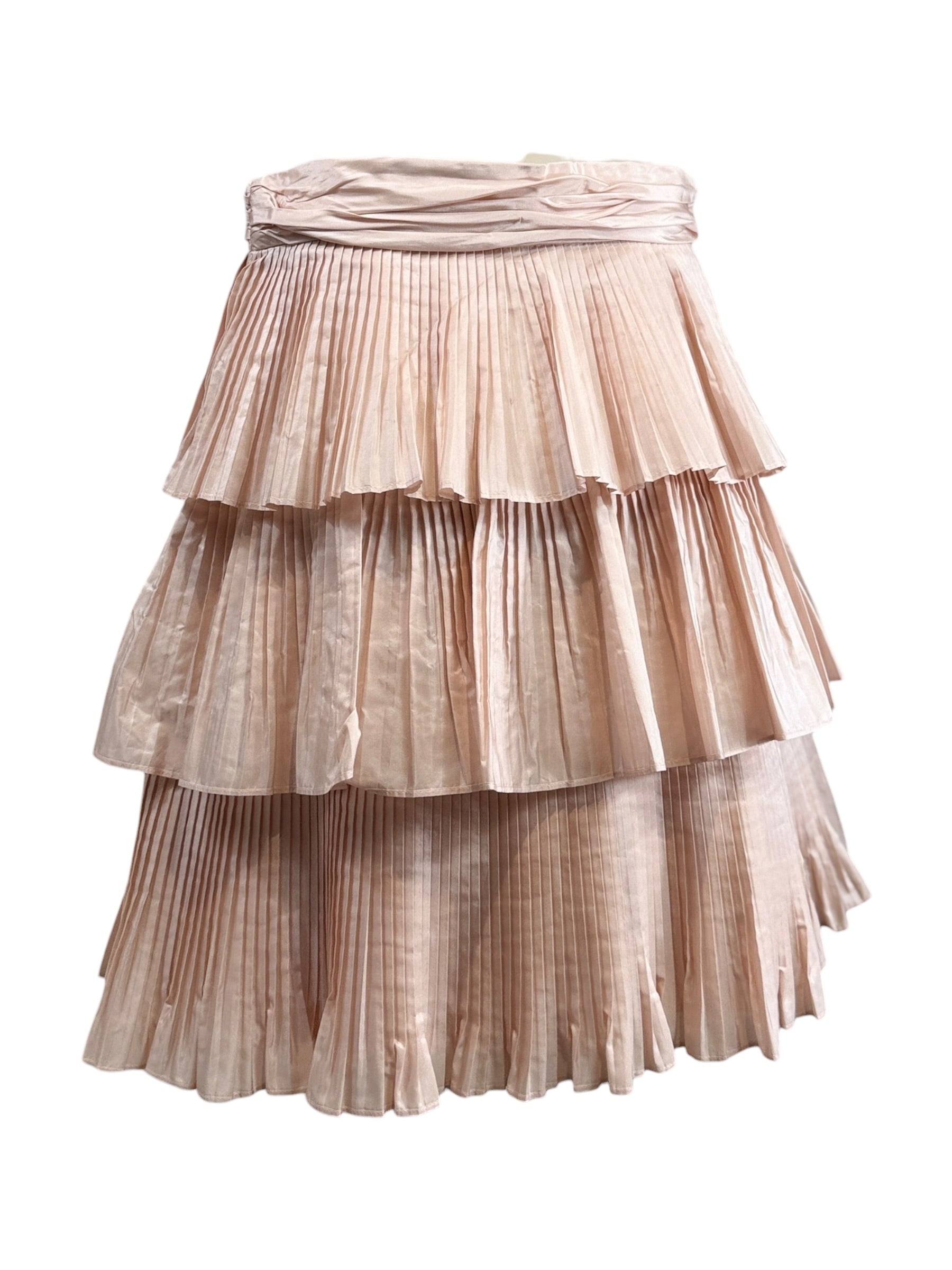 Valentino Alessandro Michele Prefall 2025 ruffle silk pink skirt