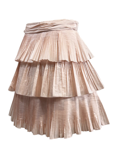Valentino Alessandro Michele Prefall 2025 ruffle silk pink skirt