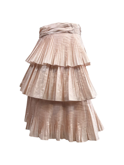Valentino Alessandro Michele Prefall 2025 ruffle silk pink skirt