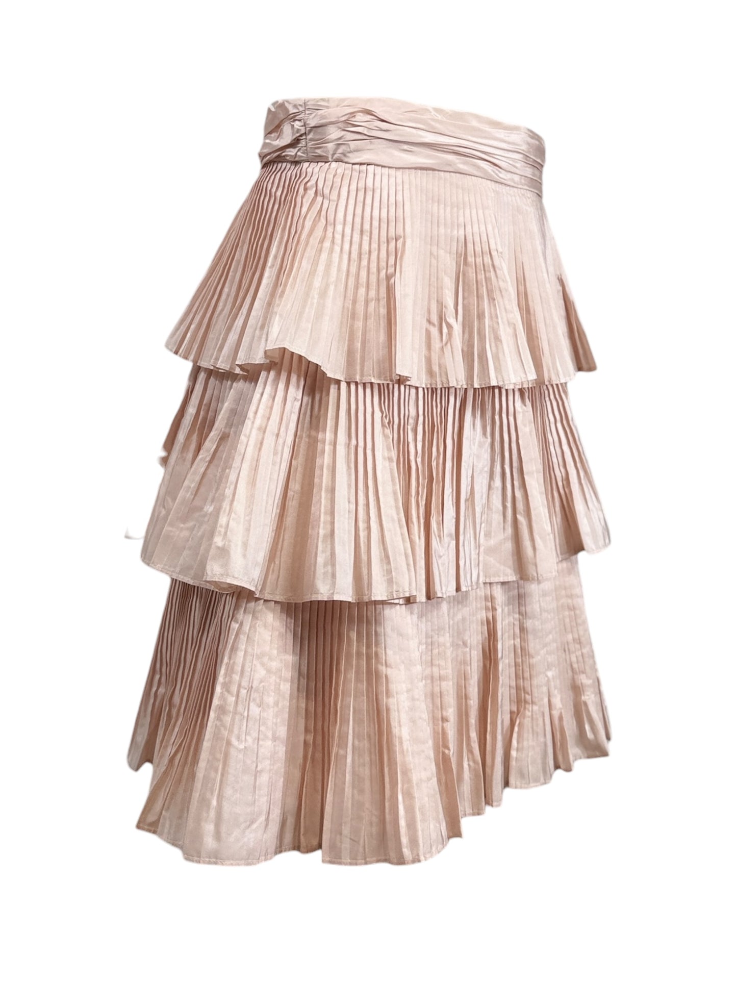 Valentino Alessandro Michele Prefall 2025 ruffle silk pink skirt