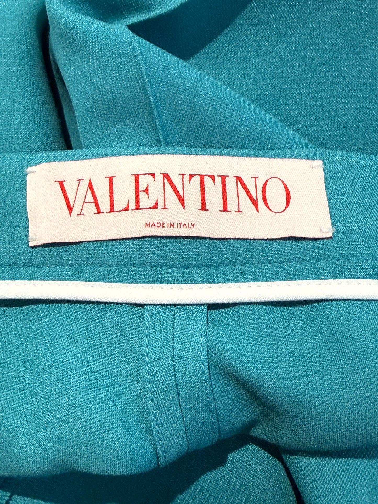 Valentino Alessandro Michele Resort 2025 Look 139 Turquoise trouser suit