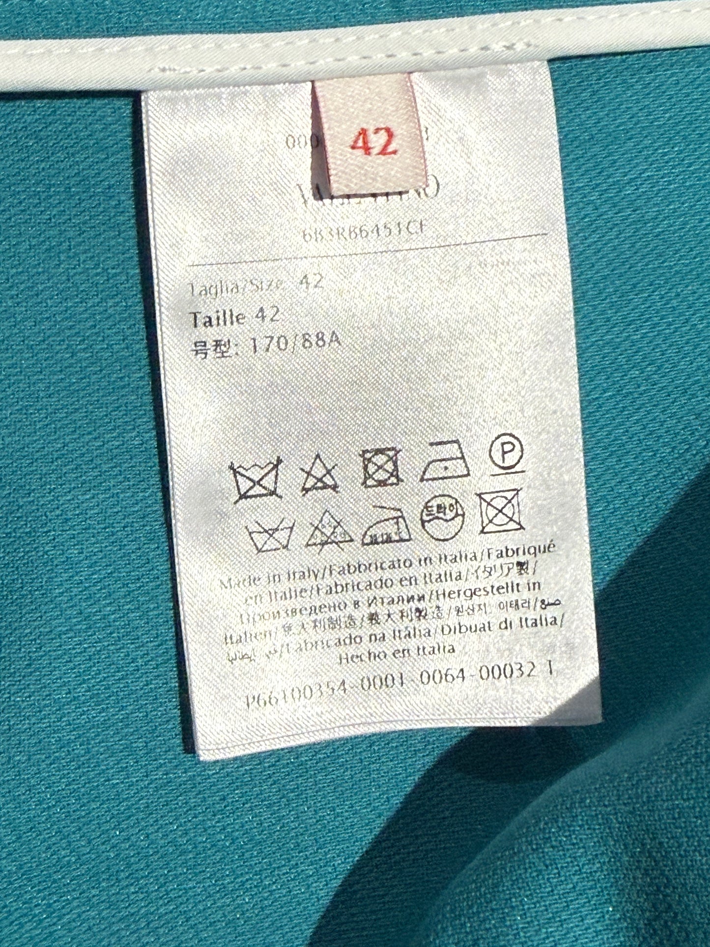 Valentino Alessandro Michele Resort 2025 Look 139 Turquoise trouser suit