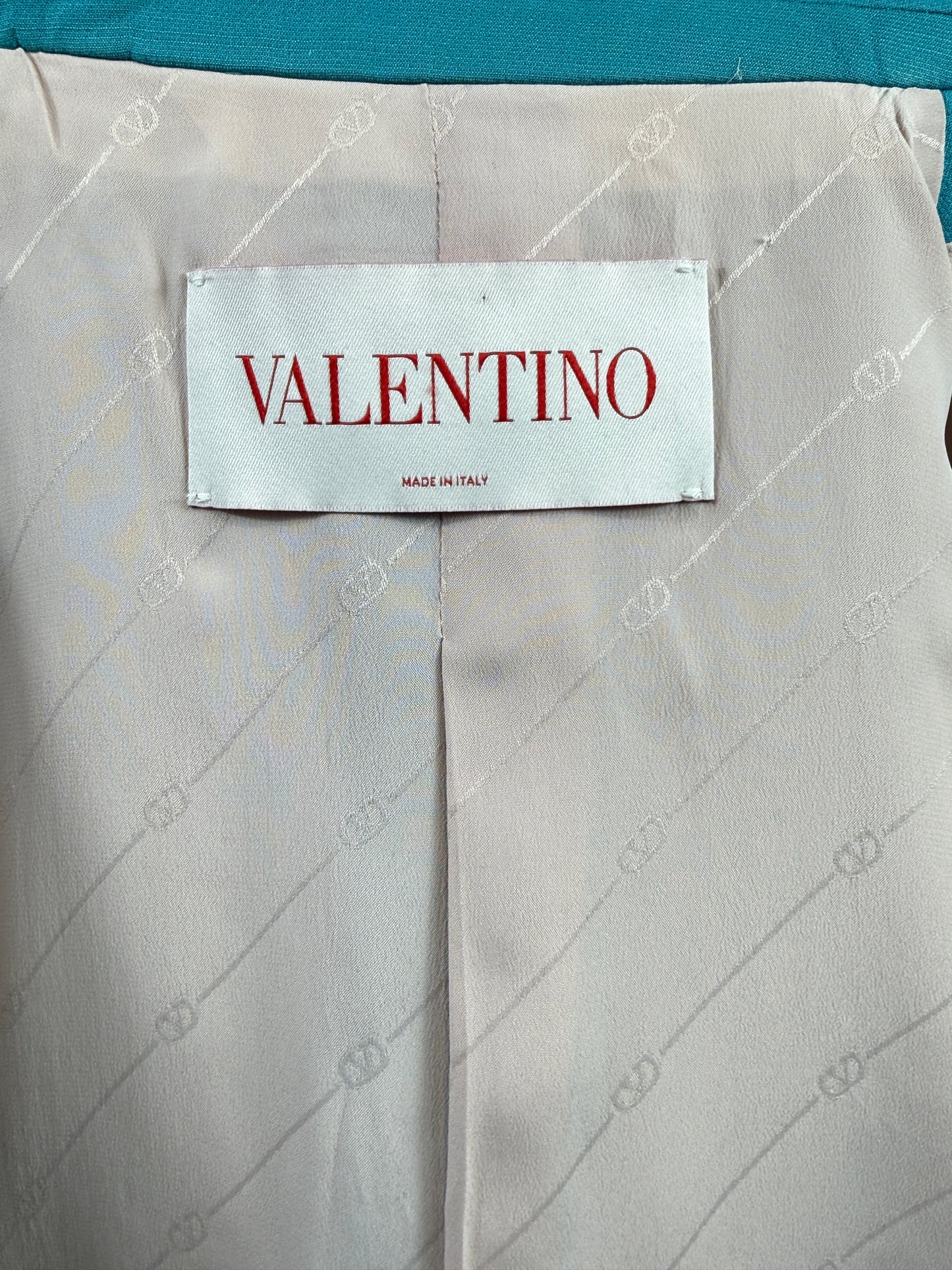 Valentino Alessandro Michele Resort 2025 Look 139 Turquoise trouser suit