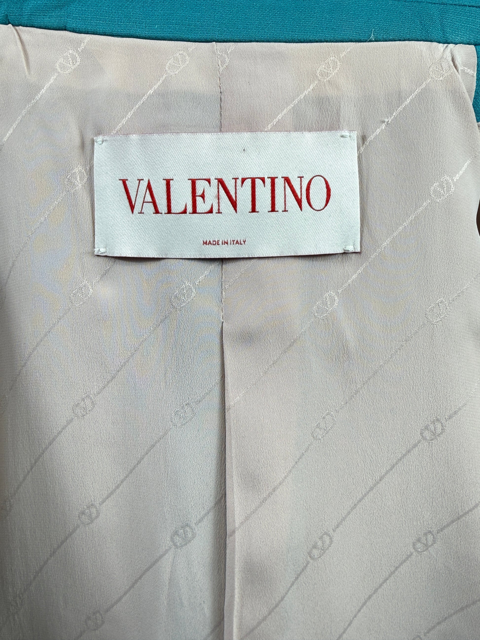 Valentino Alessandro Michele Resort 2025 Look 139 Turquoise trouser suit