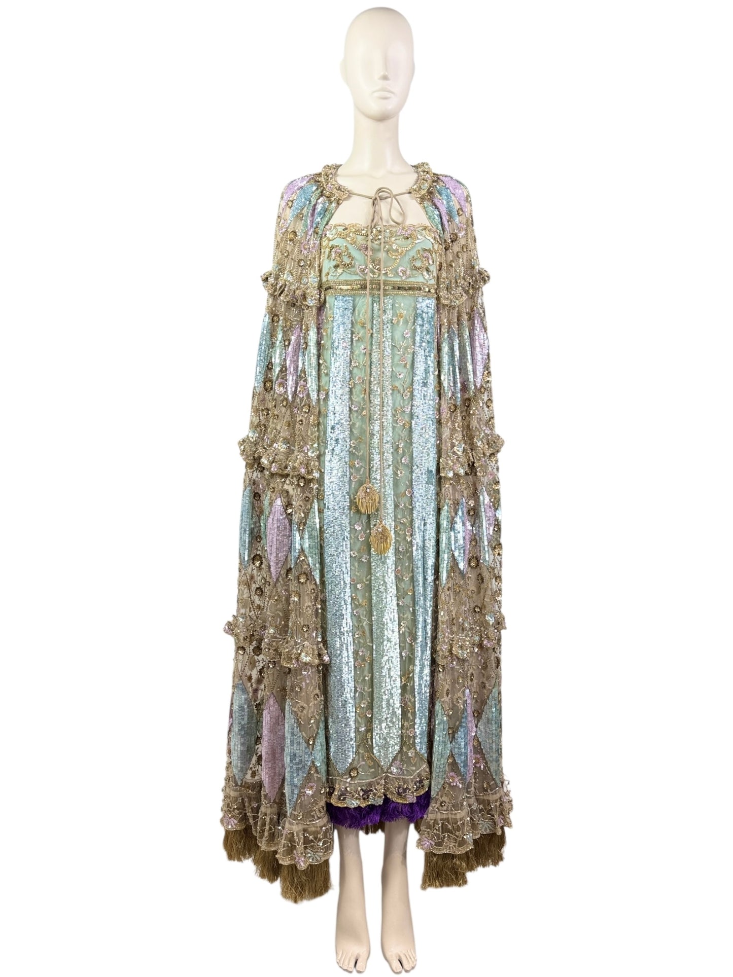 Valentino Alessandro Michele Resort 2025 Look 169 Embroidered Dress cape