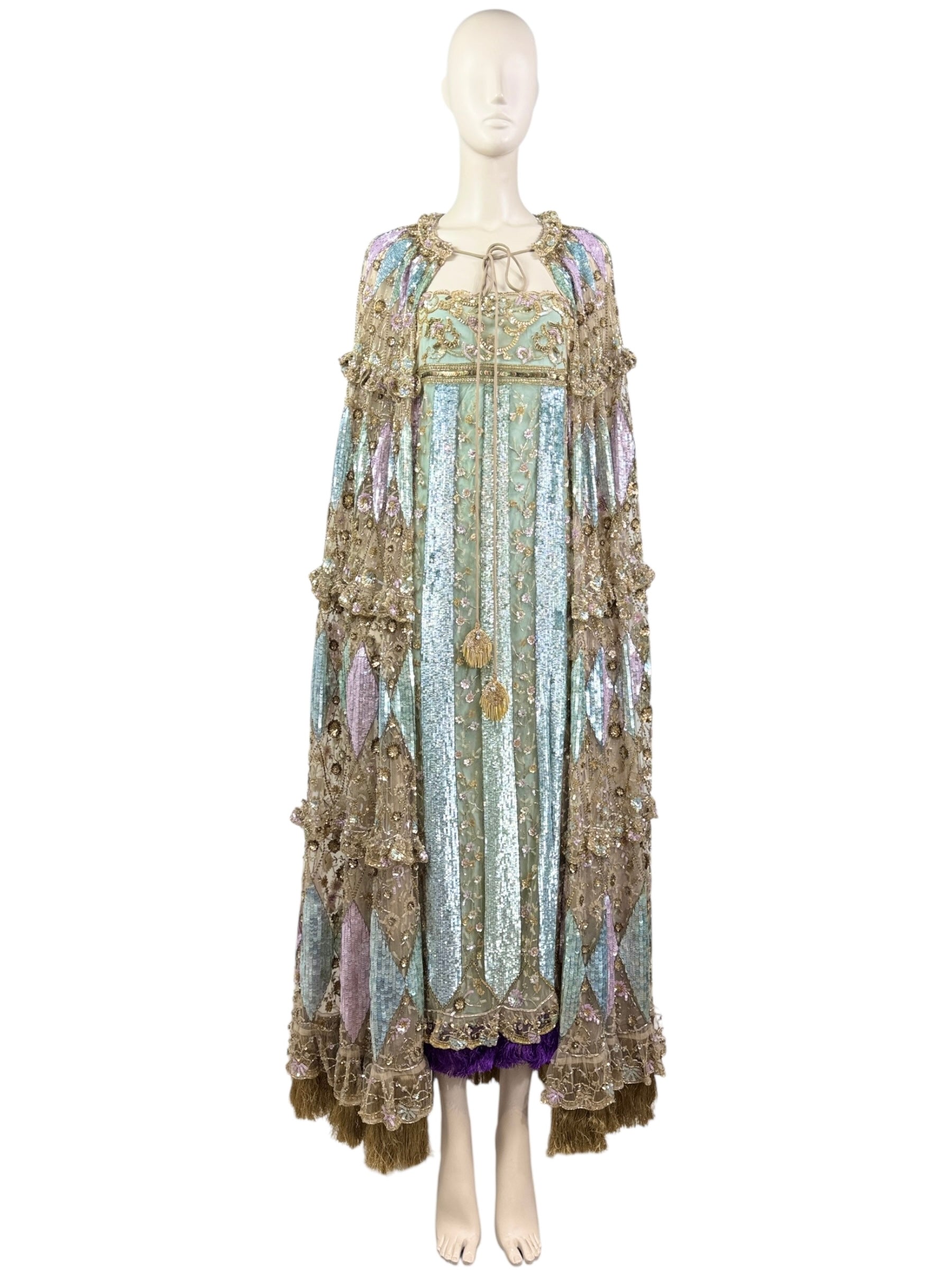 Valentino Alessandro Michele Resort 2025 Look 169 Embroidered Dress cape
