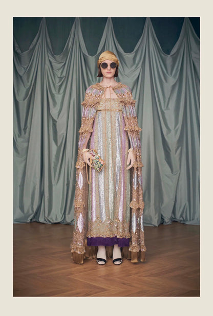 Valentino Alessandro Michele Resort 2025 Look 169 Embroidered Dress cape