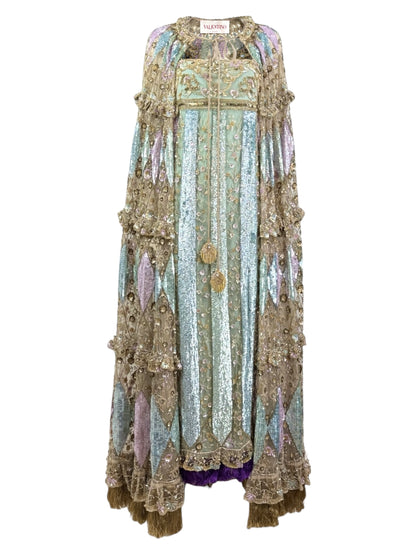 Valentino_Alessandro_Michele_Resort_2025_Look_169_Embroidered_Dress_cape