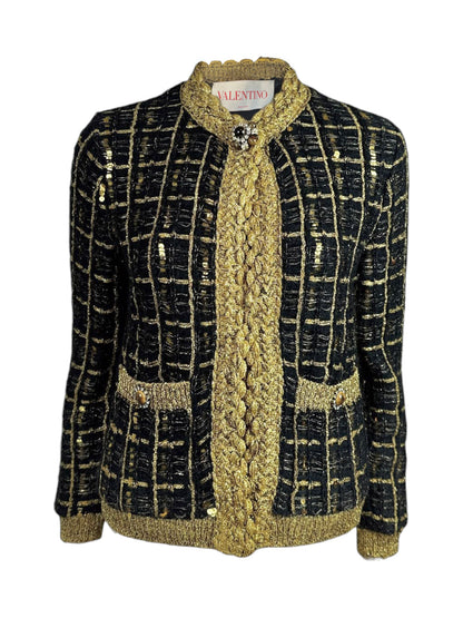 Valentino Alessandro Michele Resort 2025 Look 85 Black gold jacket