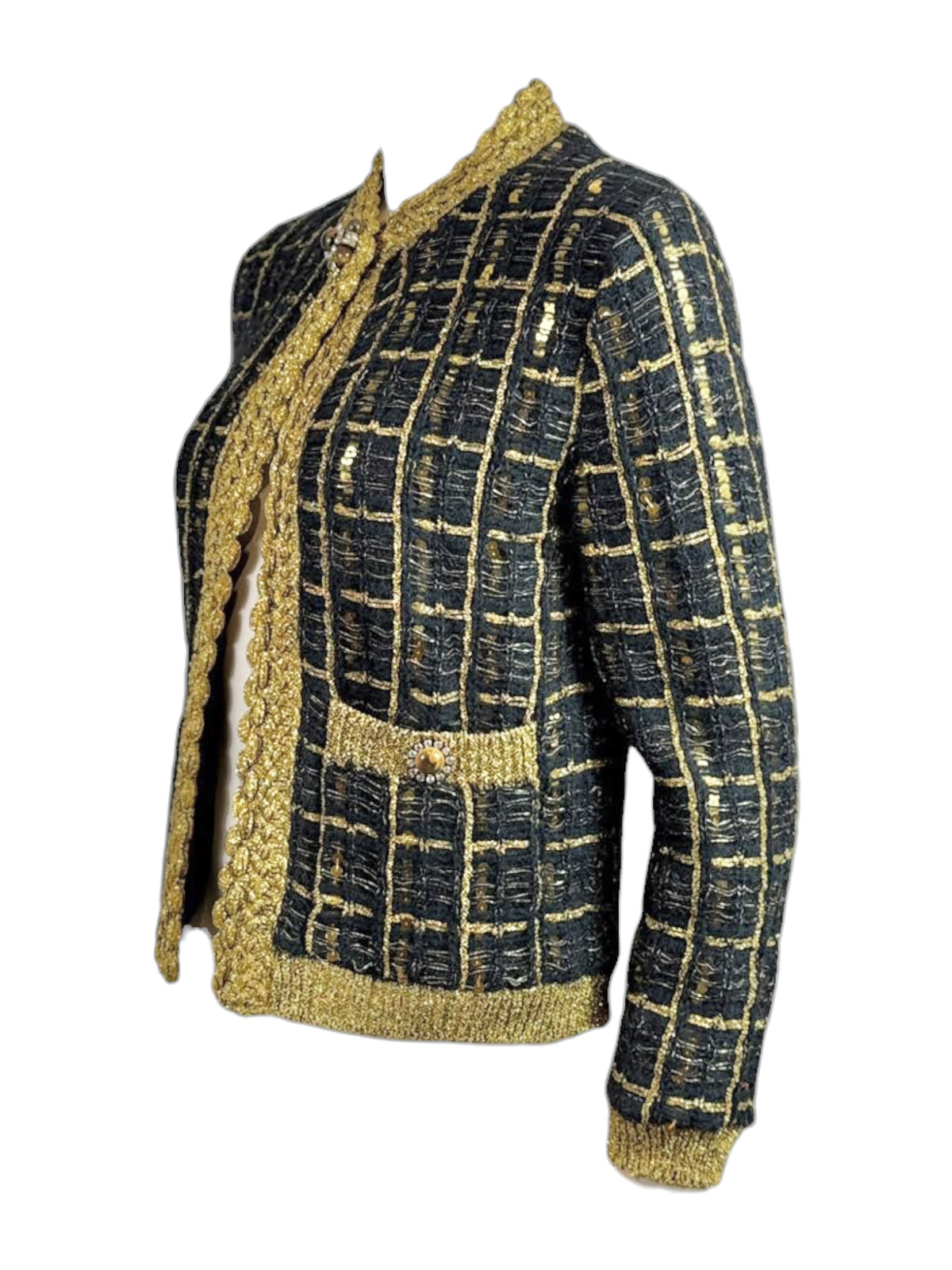 Valentino Alessandro Michele Resort 2025 Look 85 Black gold jacket