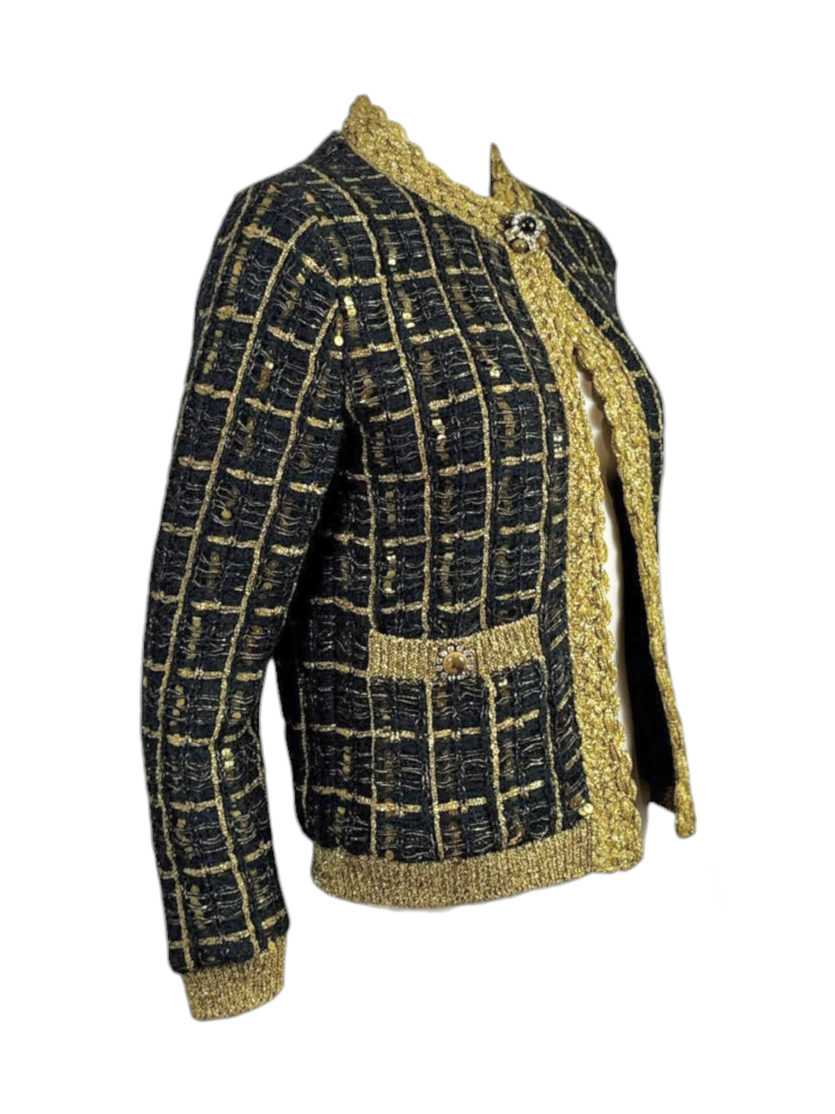 Valentino Alessandro Michele Resort 2025 Look 85 Black gold jacket
