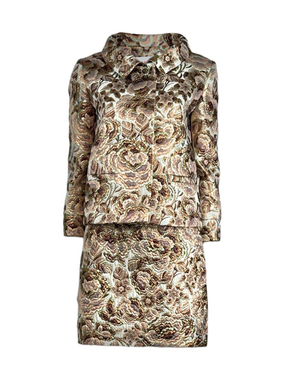 Valentino Alessandro Michele Resort 2026 Skirt suite in metallic brocade